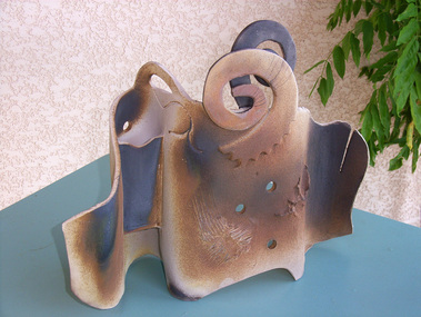 Curve - raku sculpture